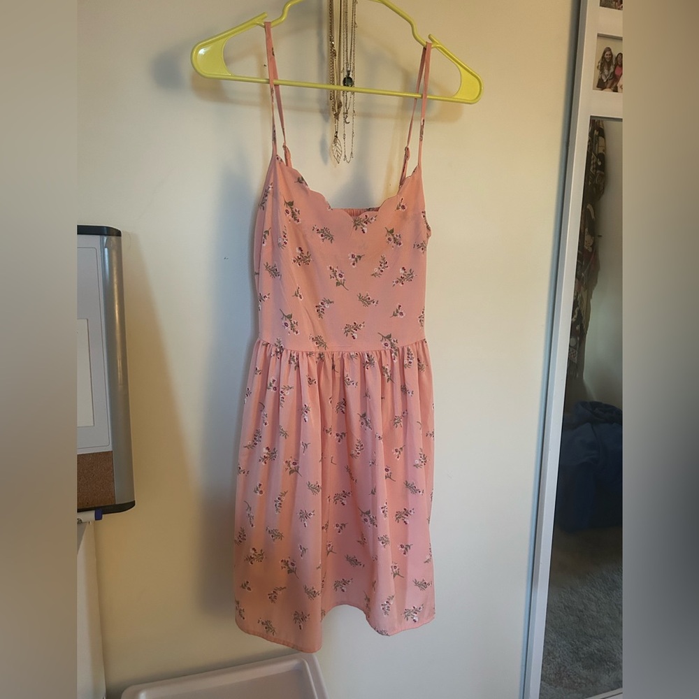 Pink Floral Print Sundress
